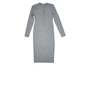 Reformation Long Sleeve Midi Dress Size S Gray